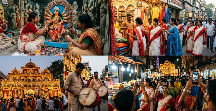 Durga Puja scenes